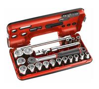 Coffret de serrage FACOM DBOX S.161DBOX1PB - cliquet étanche - douilles 1/2" 6 pans - 21 pièces