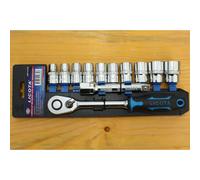 Coffret Douilles 1/2 Pouce, 12 Pièces, 10-24mm, Cliquet 60 Dents