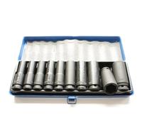 Coffret Douilles à Choc 1/2 Pouce, 10-24 mm, en Acier Chrome-Molybdène