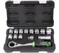 Coffret douilles débouchées traversantes 1/2 - 13 à 27 mm - JBM - 14 pcs