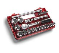 Coffret compact cliquet douille Standard 1/2 Détection BOX - 6 pans - FACOM - SL.DBOX1PB"