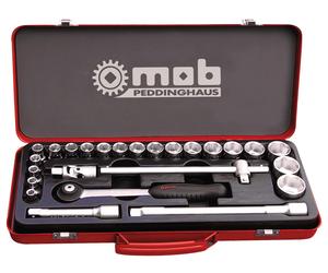 COFFRET DOUILLES METAL 25 PCS 1/2 6 PANS MOB - 0000998001