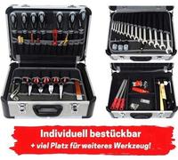 Coffret d'outils 86 pièces - Ensemble complet d'outils en aluminium avec outils manuels et compartiments de rangement
