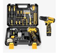 Coffret d'outils complet - LEVYS - 166 pièces - Perceuse sans fil 12V - Batterie lithium-ion 1,5Ah