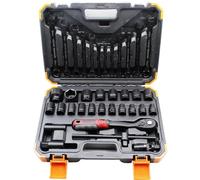 Coffret d'outils de mécanicien Jeu De Clés À Douille Ensemble Combiné D'outils De Réparation Automobile Kit De À Douille Pneumatiques Entretien Automobile 37 Pièces