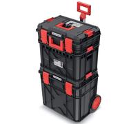 Coffret d'outils mobile - Plastique étanche - 54,6 x 97 x 38 cm - Noir