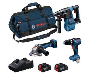 Coffret d'outils sans fil BOSCH GSB 18V-65 + GBH 18V-26 + GWS 18V-11 S 0615A002M4