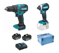 Coffret d'outils sans fil MAKITA DHP490 + batterie Li-ion LXT 18V DTD153 DLX2537SJ
