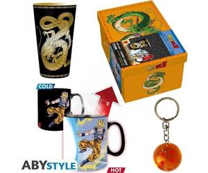 Coffret Dragon Ball (tasse, verre, porte-clés 3D)