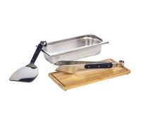 Coffret du chef pour plancha Eno : planche à découper, spatule, pince et bac