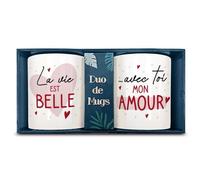 Coffret Duo de Mugs La Vie est Belle Mon Amour