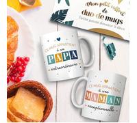 Coffret duo mugs papa maman