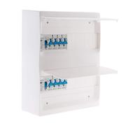 Zenitech Coffret électrique équipé 26 modules T1/T2 – 8 disjoncteurs, 2 inter. diff. Blanc