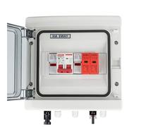 Coffret Electrique Etanche Coffret Solaire Photovoltaïque Parafoudre et Disjoncteur DC 500V 15A For Panneaux PV Tableau Electrique avec Disjoncteur(DC MCB 63A)