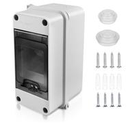 Coffret électrique étanche extérieur IP65 - 1 rangée, 3 modules, ABS 153×90×72 mm, porte transparente