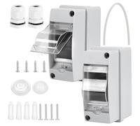 Coffret Electrique Etanche Exterieur IP65, Boite de Boitier Etanche Electrique, Boitier de Jonction, Armoire de Contrôle de Surface en Plastique (2 pièces 2 voies)