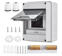 Coffret Electrique Etanche Exterieur IP65, Boîte de Distribution 5 Modules, Boite de Boitier Etanche Electrique, Boitier de Jonction, Armoire de Contrôle de Surface en Plastique