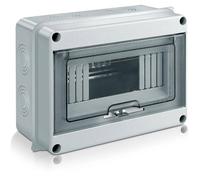 Coffret Electrique Etanche Exterieur IP65 Boîtier de Distribution en Saillie 8 Modules avec Terminaux ABS de Surface en Plastiqu