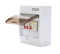 Coffret Electrique Etanche Exterieur, Tableau élec 1 boîte de Distribution d'énergie 6Amp 16Amp 20Amp 32AmpMCB for 40Amp 30mA RCD + 6A 16A MCB d'unité consommation