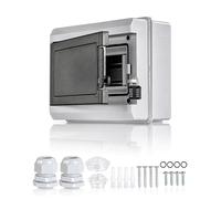 Coffret Electrique Étanche IP65, Boitier Electrique Équipé D’un Couvercle Givré, Conception Verrouillable, Convient Aux Installations Solaires Et Aux Installations Électriques Extérieures (8 Modules)