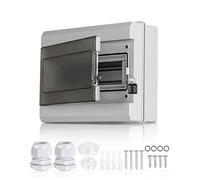 Coffret Electrique Étanche IP65, Boitier Electrique Équipé D’un Couvercle Givré, Conception Verrouillable, Convient Aux Installations Solaires Et Aux Installations Électriques Extérieures (12 Modules)
