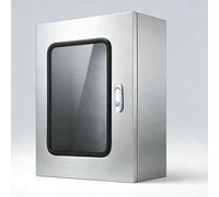 Coffret Electrique Exterieur Acier Inoxydable 304, Etanche IP65, Avec Serrure et Fenêtre de Visualisation, Boitier Electrique avec Panneau de Montage(30x40x16cm/12x16x6in)