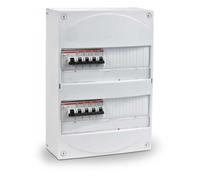 Coffret électrique prééquipé 2 rangées 26 modules - disjoncteurs 10A à 32A - ABB