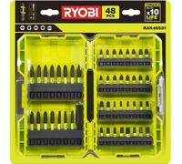 Coffret Embouts de Vissage RYOBI, 48 Pièces, Impact, 25 mm et 50 mm, RAK48SDI