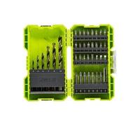 RYOBI Coffret empilable 38 accessoires mi tes perçage vissage : 6 forets HSS embouts & G