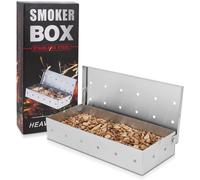 Coffret en acier inoxydable avec copeaux de bois de pommier, dimensions : 23 x 10,5 x 5 cm