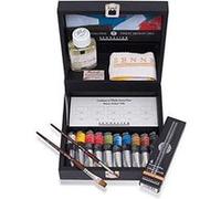 Coffret en bois 10 tubes de peinture à l'huile extra fine Sennelier et accessoires