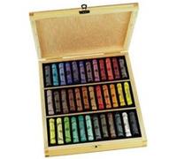 Sennelier Lot de pastels extra doux – 36 couleurs – Coffret en bois multicolore