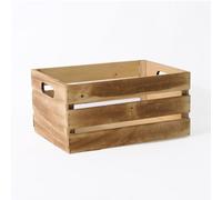 Coffret en bois d'épicéa brun, dimensions 31x21x16 cm (lot de 5)