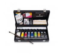 Coffret En Bois Peinture Acrylique Abstract Sennelier 9 X 120ml