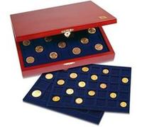 Coffret en bois pour 79 monnaies de diamètres différents G