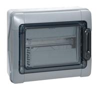 Legrand Coffret étanche Plexo³ 1921 – 12 modules, embouts prémontés, IP65, gris