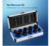 Coffret Extracteur de Boulon - 10 Pièces - Dents Spirale - Tailles 9 à 19 mm