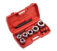 Coffret Filières de plombier à Tête interchangeable Taraud Coupe-tube 9 Pièces Outil Plomberie