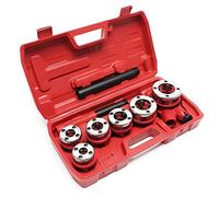 Coffret Filières de plombier à Tête interchangeable Taraud Coupe-tube 9 Pièces Outil Plomberie