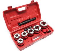 Coffret Filières de plombier à Tête interchangeable Taraud Coupe-tube 9 Pièces Outil Plomberie