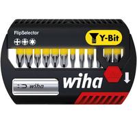 Coffret FlipSelector 12 embouts Y" L.25 mm WIHA + 1 Porte-embout magnétique PH/PZ/Torx - 41827"