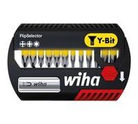 Coffret FlipSelector 12 embouts 'Y' L.25 mm WIHA + 1 Porte-embout magnétique PH/PZ/Torx - 41827 G