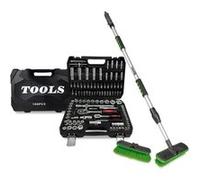 Coffret Kit Outils 108 pcs BM TOOLS BMT-108-PCS liquet Douille Acier Vanadium, Balai brosse de nettoyage à eau