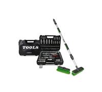 Coffret Kit Outils 108 pcs BM TOOLS BMT-108-PCS liquet Douille Acier Vanadium, Balai brosse de nettoyage à eau