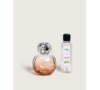 MAISON BERGER - Coffret Lampe Berger CORALI Rose - Lampe Catalytique 2-en-1 qui Parfume et Aide à Purifier l’Air avec Recharge 250 ml / 8,45 fl oz Lady Flower - Verre Laqué - Fabriqué en France