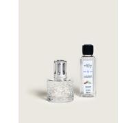 Maison Berger - Lampe Berger Mirage Transparente avec Recharge Thé Blanc Pureté 250 ML - Lampe à Catalyse pour Parfumer et Purifier l’Air - Objet Déco Élégant - Coffret Cadeau