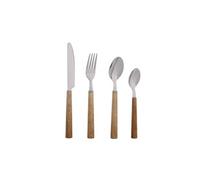 Jean Dubost - Coffret ménagère de 24 pièces round façon bois