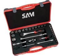 Coffret mixte 1/4'' et 1/2'' douilles et accessoires - 30 pièces SAM OUTILLAGE