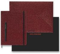 Coffret Moleskine UNI Holiday Shine Red - agenda, stylo plume XL, ligné, coffret cadeau