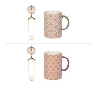 Coffret mug avec infuseur Rangoli 40 cl (1 modèle aléatoire)